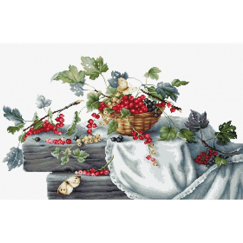 Stickset Rote Johannisbeeren Stickset Rote Johannisbeeren
