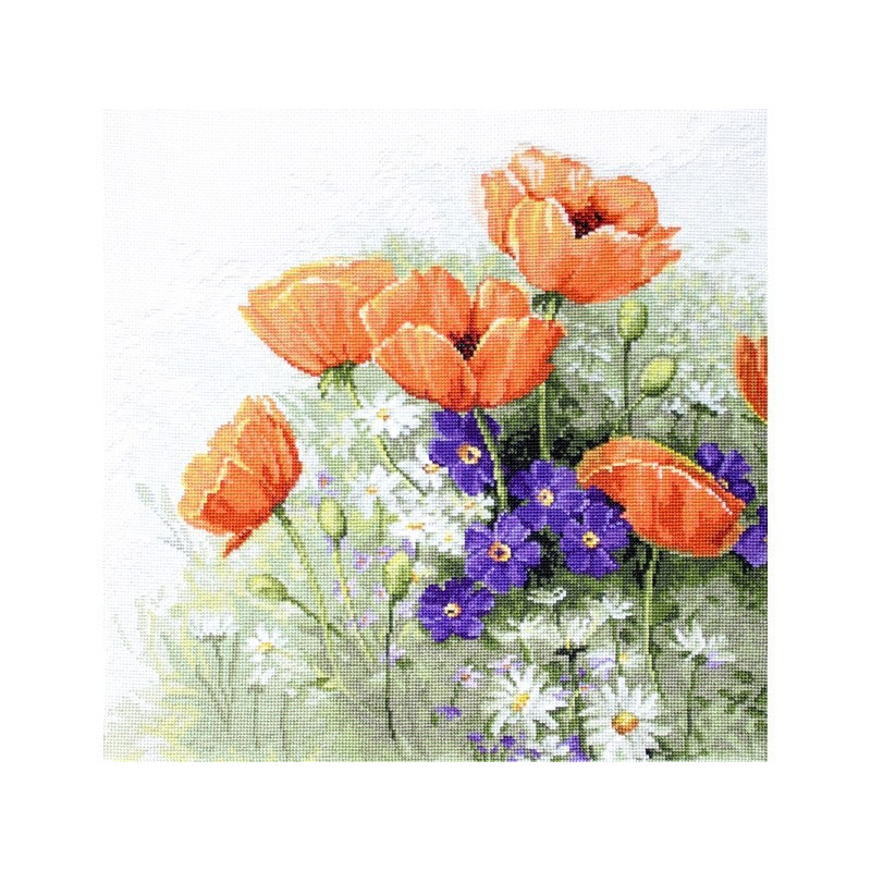 Borduurpakket Poppies 5 Borduurpakket Poppies 5