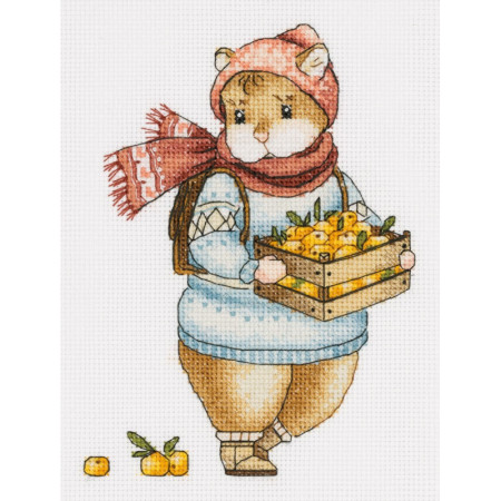Stickset Hamster mit Mandarinen