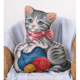 Panna Coussin à broder Mon oreiller de chaton