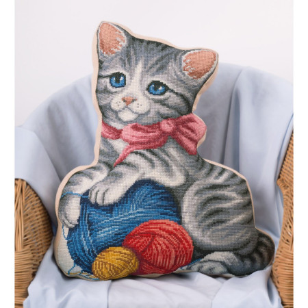 Panna borduurkussen Mijn kitten kussen