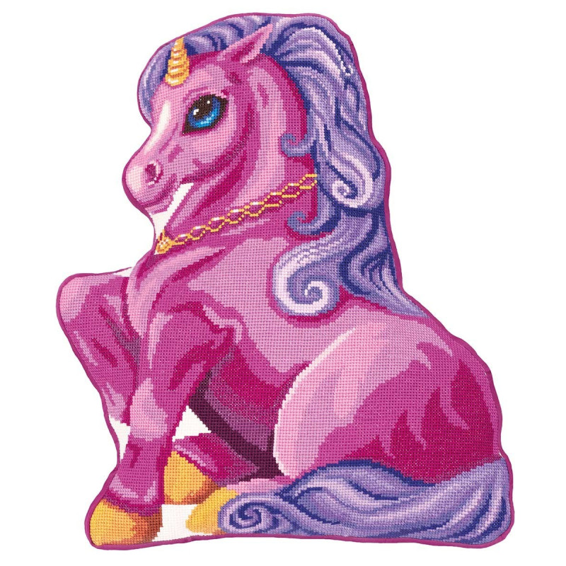 Kreuzstichkissen Mein Einhorn