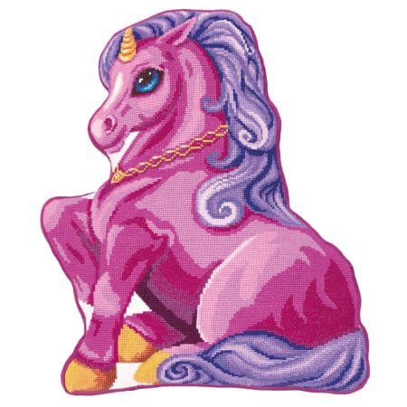 Kit coussin au point de croix Mon oreiller licorne