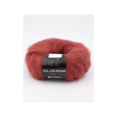 Laine Phildar Phil Love Mohair Grenat