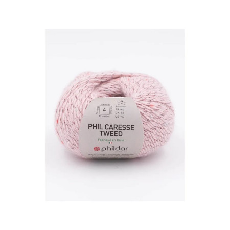 Knitting yarn Phildar Phil Caresse Tweed Pétale