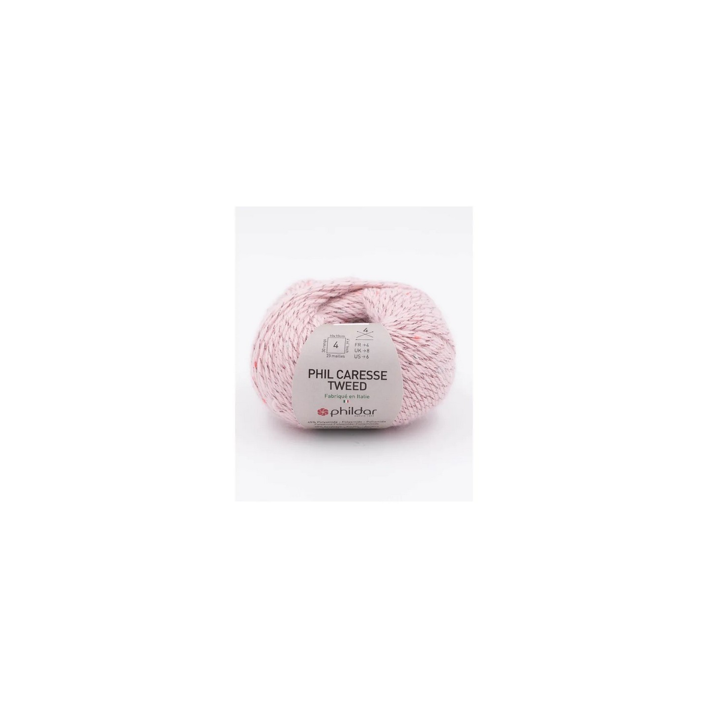 Knitting yarn Phildar Phil Caresse Tweed Pétale