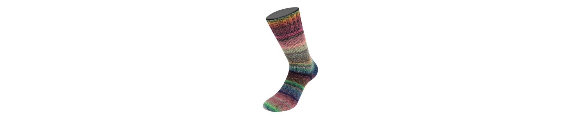 Lana Grossa Meilenweit 100 Rainbow | Colorful Yarn for Socks